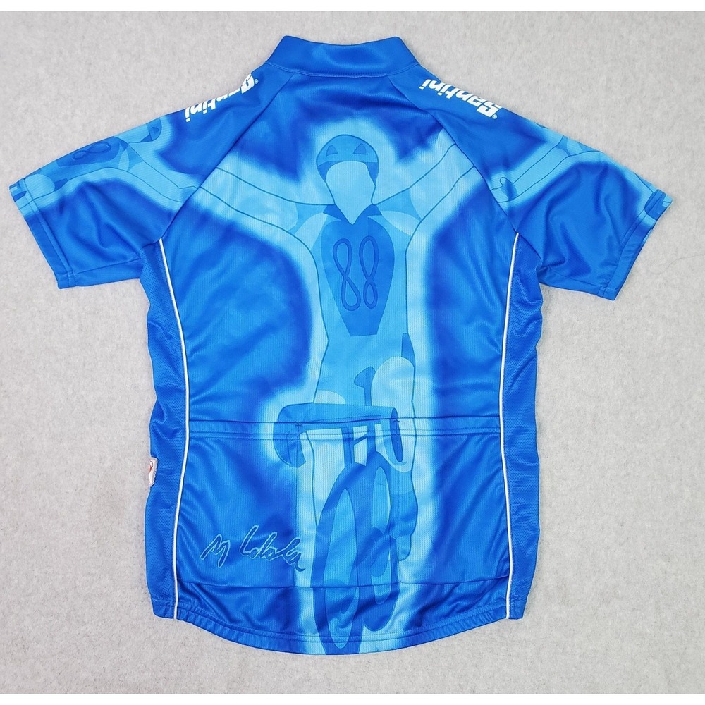 Santini Cycling Jersey Mens Medium Blue 88 Giro D'Italia Full Zip Pockets Bike - Picture 2 of 13